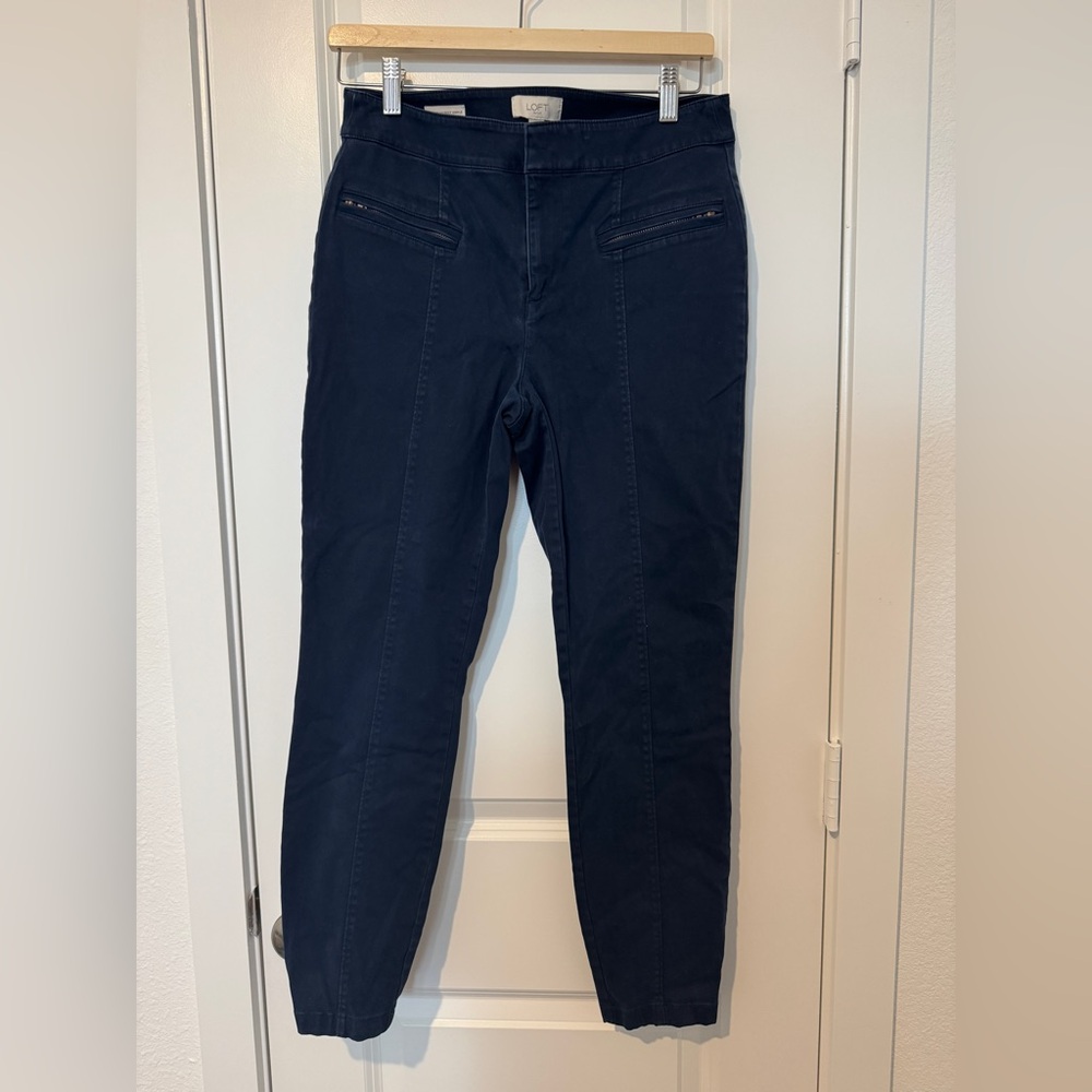 LOFT Outlet Dark Blue Ankle Pants